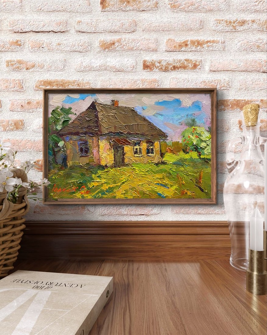 Oil painting Lonely hut Oksana Kalenyuk - 2