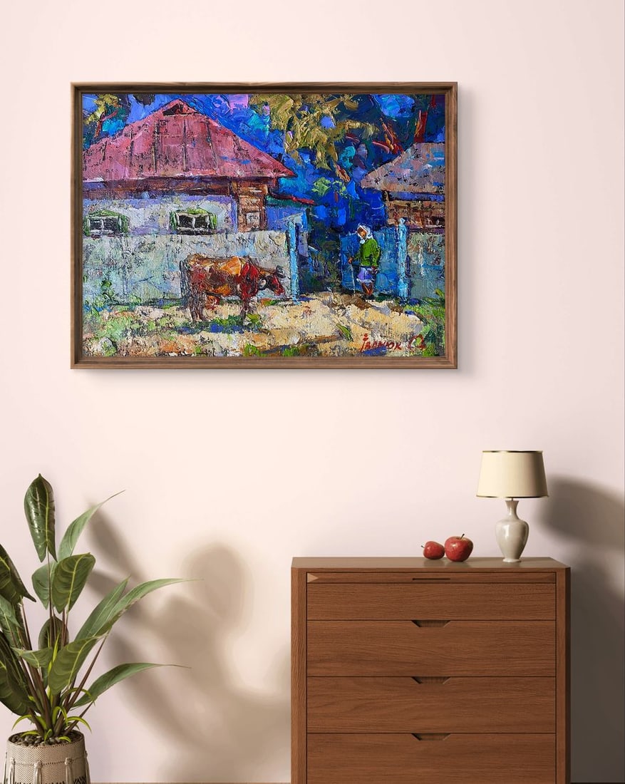 Oil painting The Evening has arrived Alex Kalenyuk - 2