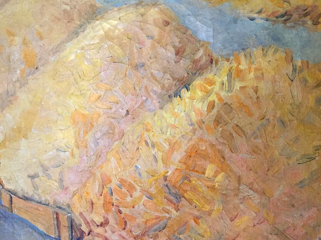 Oil painting Warehouses - 3
