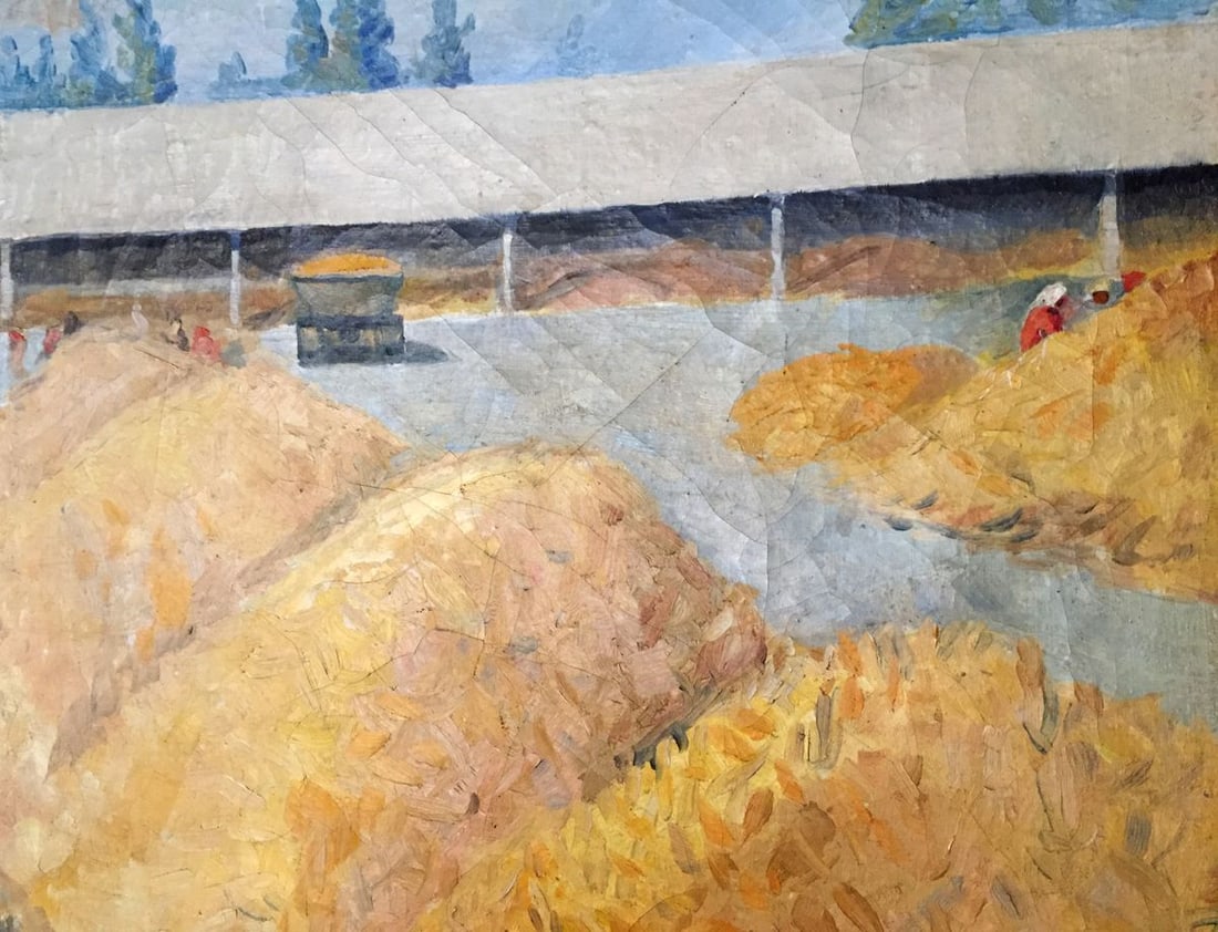 Oil painting Warehouses - 4
