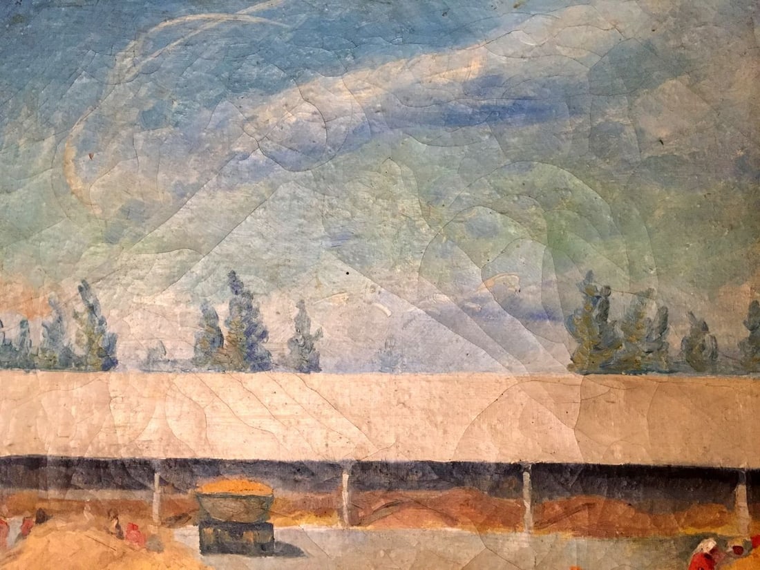 Oil painting Warehouses - 5