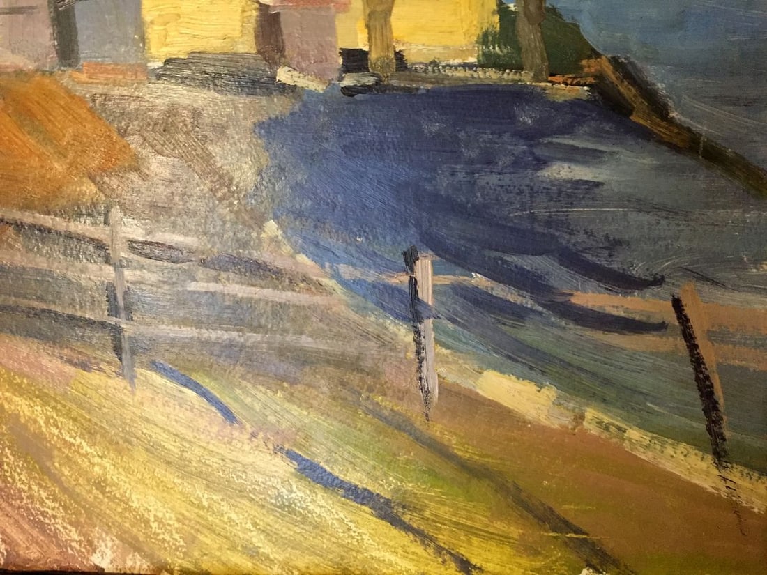Double oil painting Village - 2