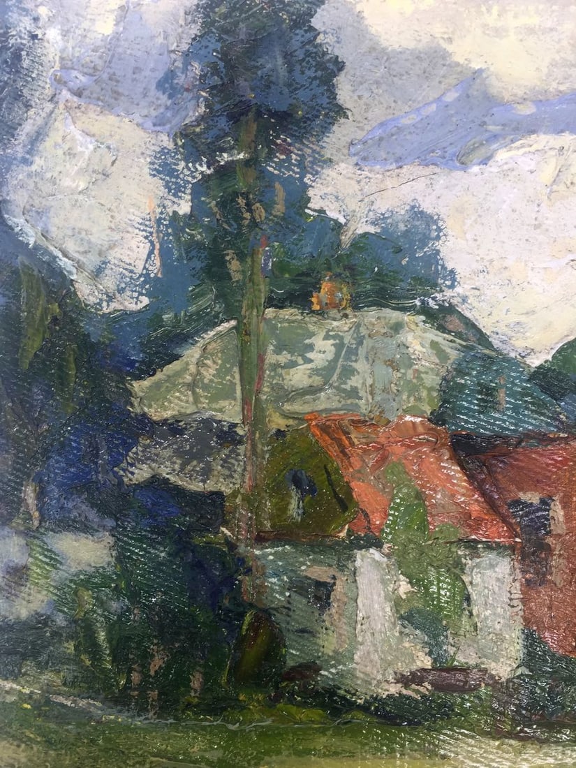 Oil painting Homes on the Outskirts - 2