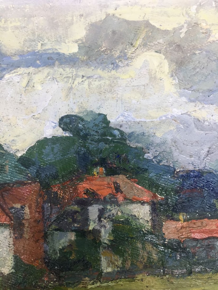 Oil painting Homes on the Outskirts - 3