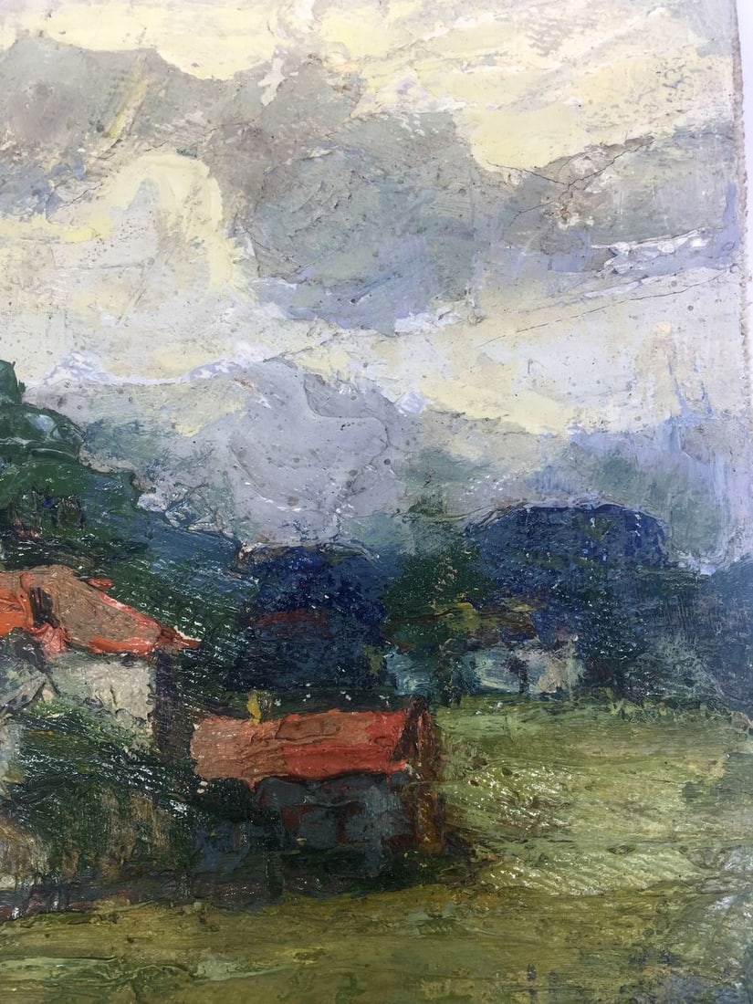 Oil painting Homes on the Outskirts - 4