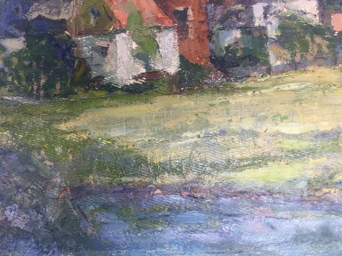 Oil painting Homes on the Outskirts - 6