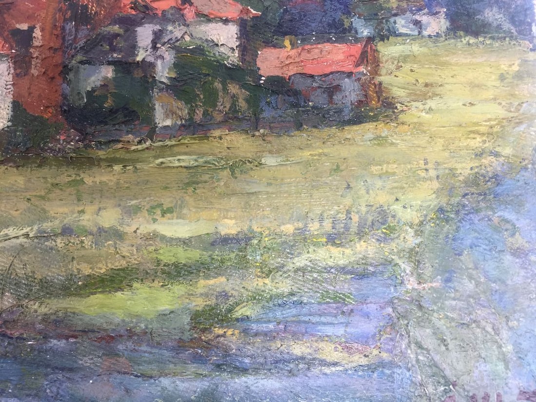 Oil painting Homes on the Outskirts - 7