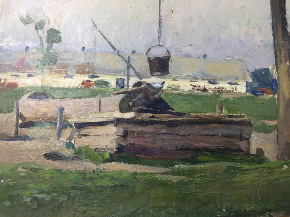 Oil painting Well original picture painter - 2