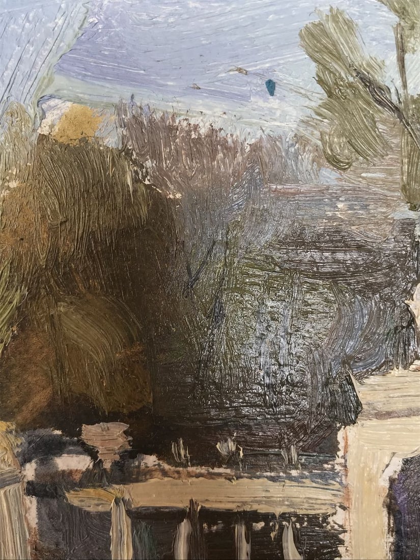 Oil painting City park Unknown artist - 4