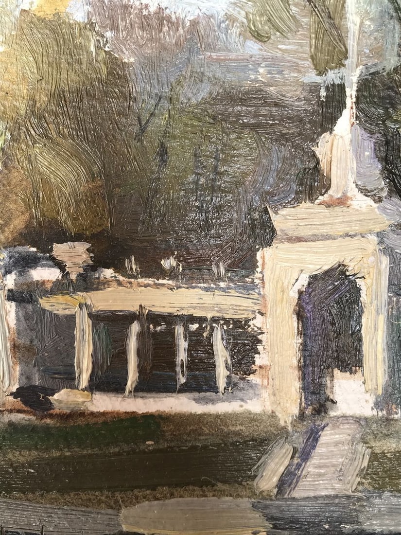 Oil painting City park Unknown artist - 5