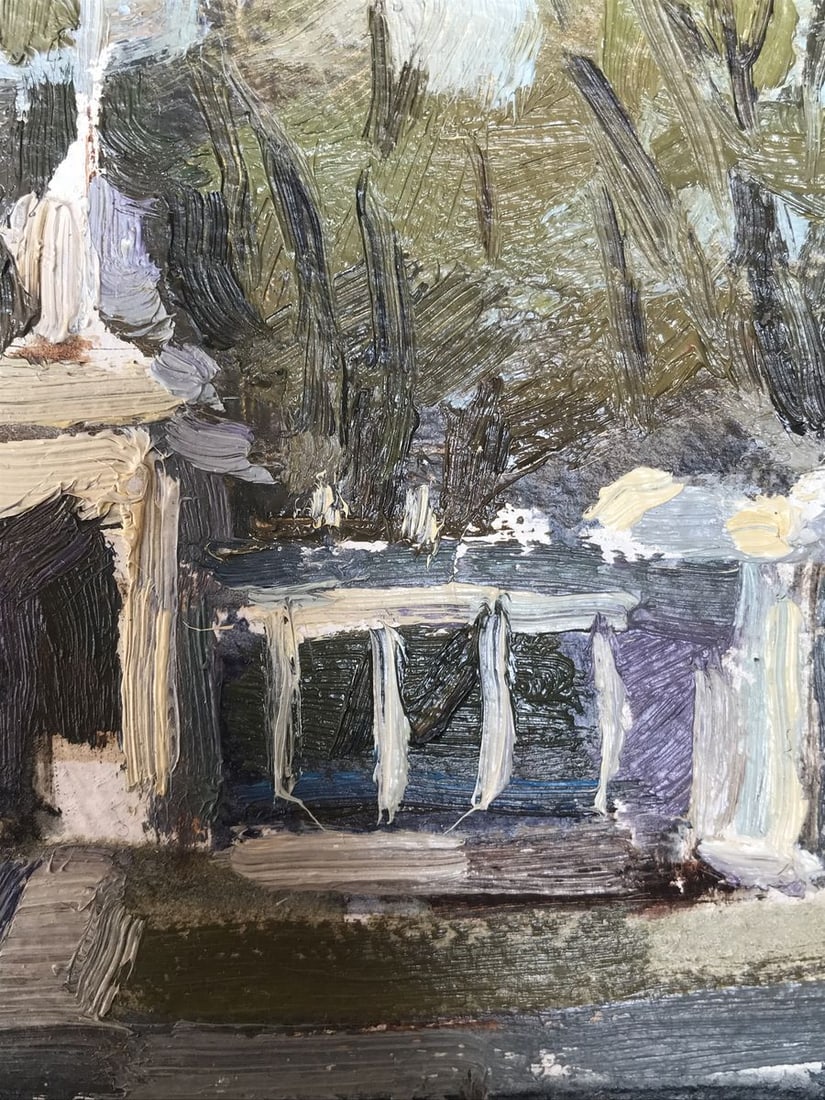 Oil painting City park Unknown artist - 7