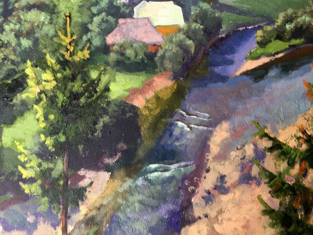 Oil painting Village river Batrakov Vladimir Grigorievich - 7