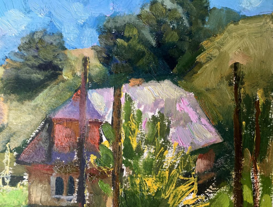 Oil painting Carpathian village Batrakov Vladimir Grigorievich - 11