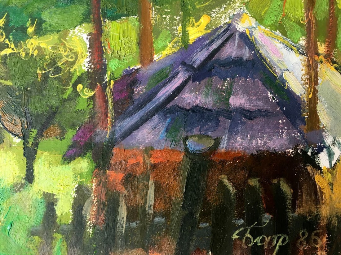 Oil painting Carpathian village Batrakov Vladimir Grigorievich - 12