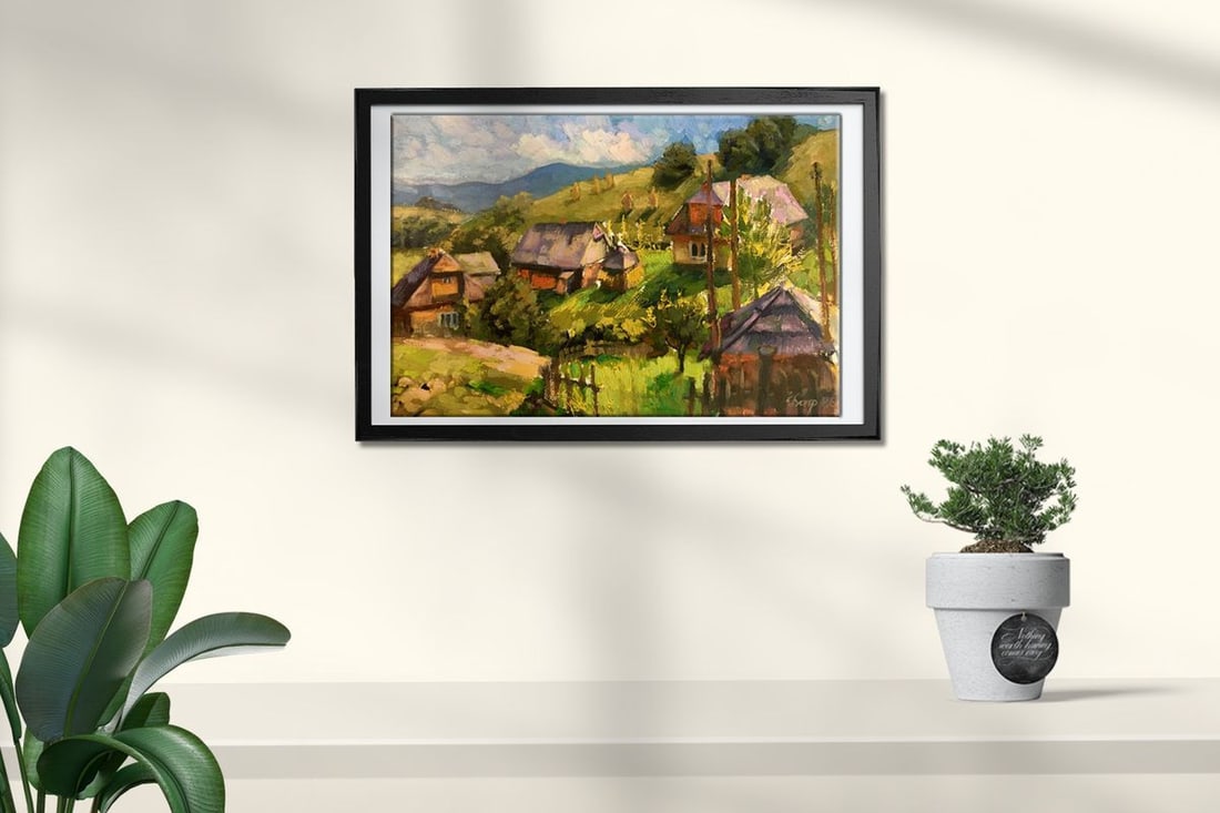 Oil painting Carpathian village Batrakov Vladimir Grigorievich - 3