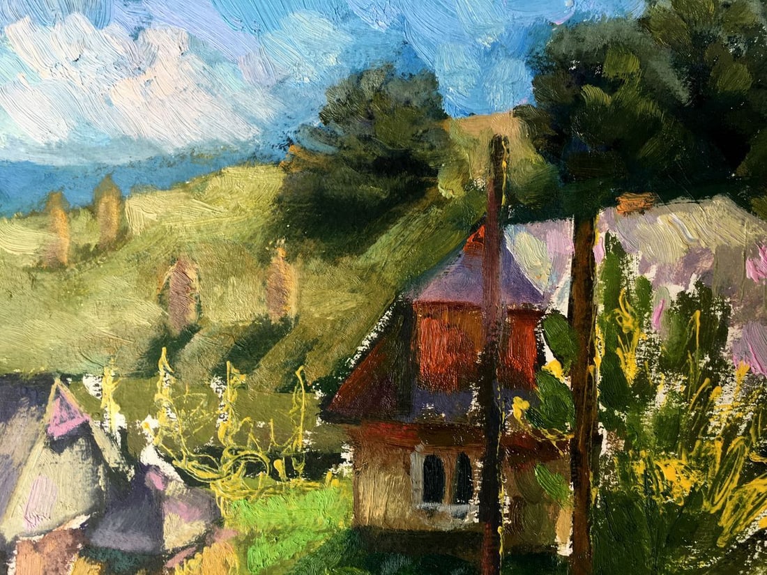 Oil painting Carpathian village Batrakov Vladimir Grigorievich - 8