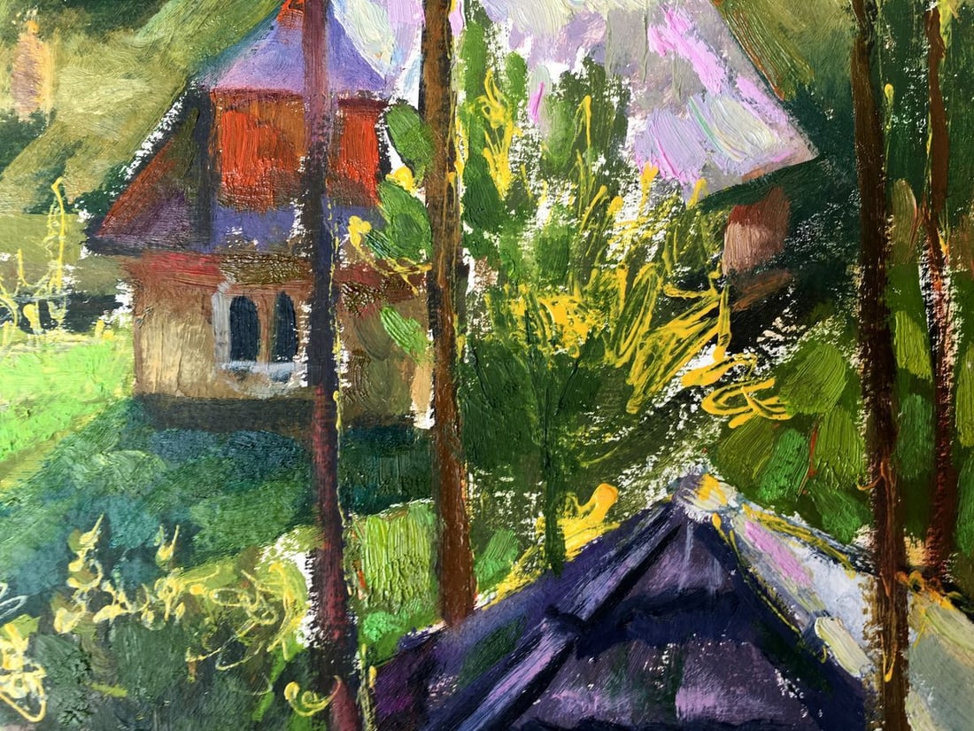 Oil painting Carpathian village Batrakov Vladimir Grigorievich - 9