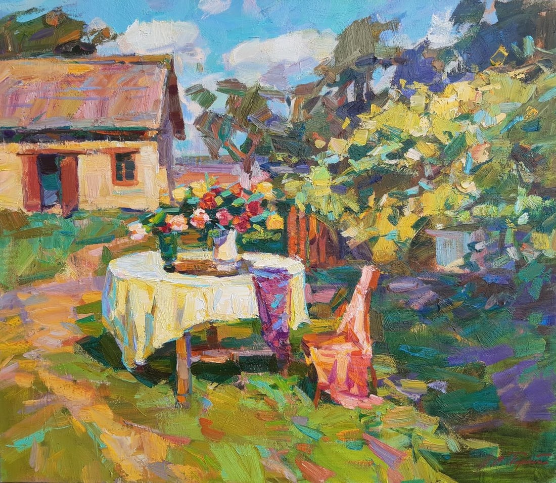 Oli painting Summer in the village Tepeta Miacheslav: Title: Oli painting Summer in the village Tepeta Miacheslav Description: NoTep 89 *** ABOUT THIS PAINTING *** * TITLE: "Summer in the village" * ARTISTS: Tepeta Miacheslav * SIZE: 60x70 cm/23.62x27.55
