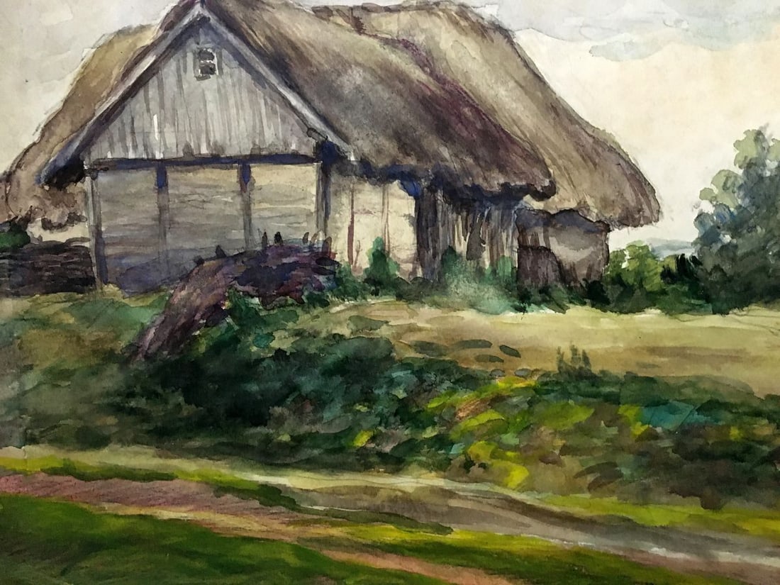 Oil painting House on the outskirts Cherkas A.G. - 3