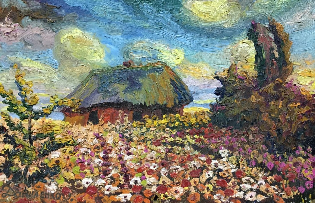 Oil painting Garden landscape Alexander Danilenko: Title: Oil painting Garden landscape Alexander Danilenko Description: No1045 *** ABOUT THIS PAINTING *** * TITLE: "Garden landscape" * ARTISTS: Alexander Danilenko * SIZE: 19.5x28.5 cm/'7.67x11.22