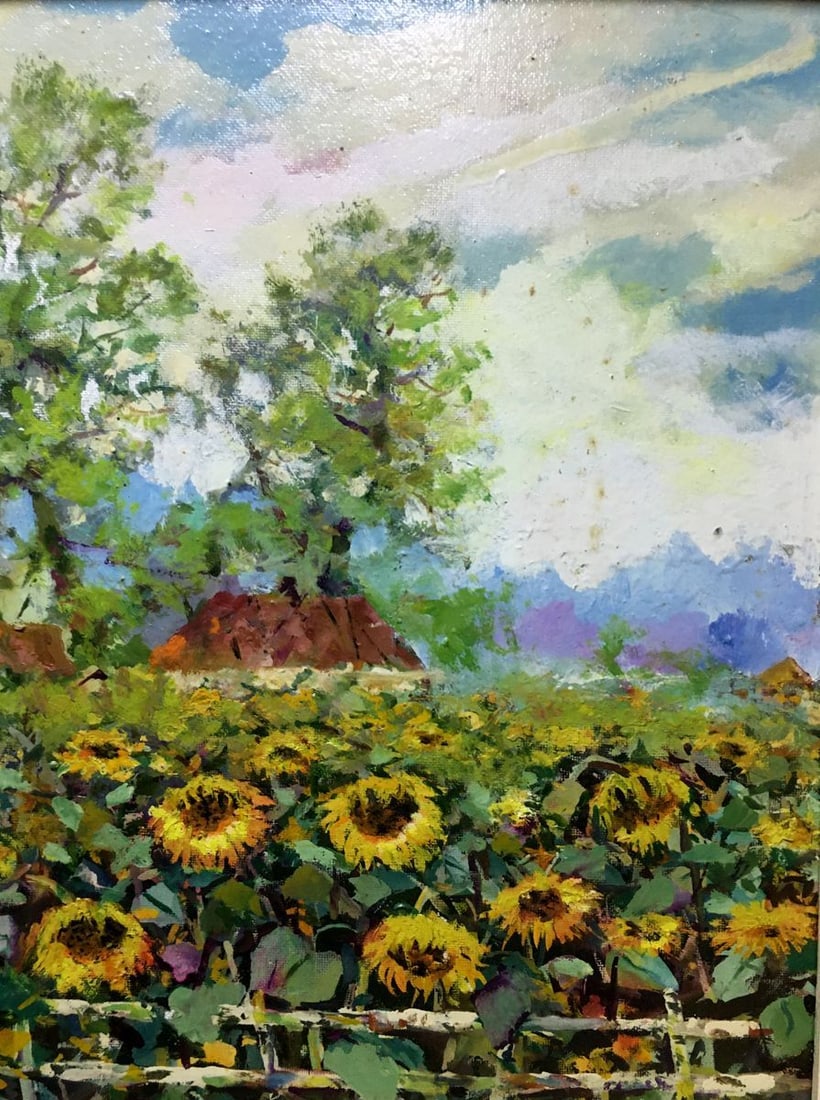 Oil painting Near the house N. Samokhin - 2