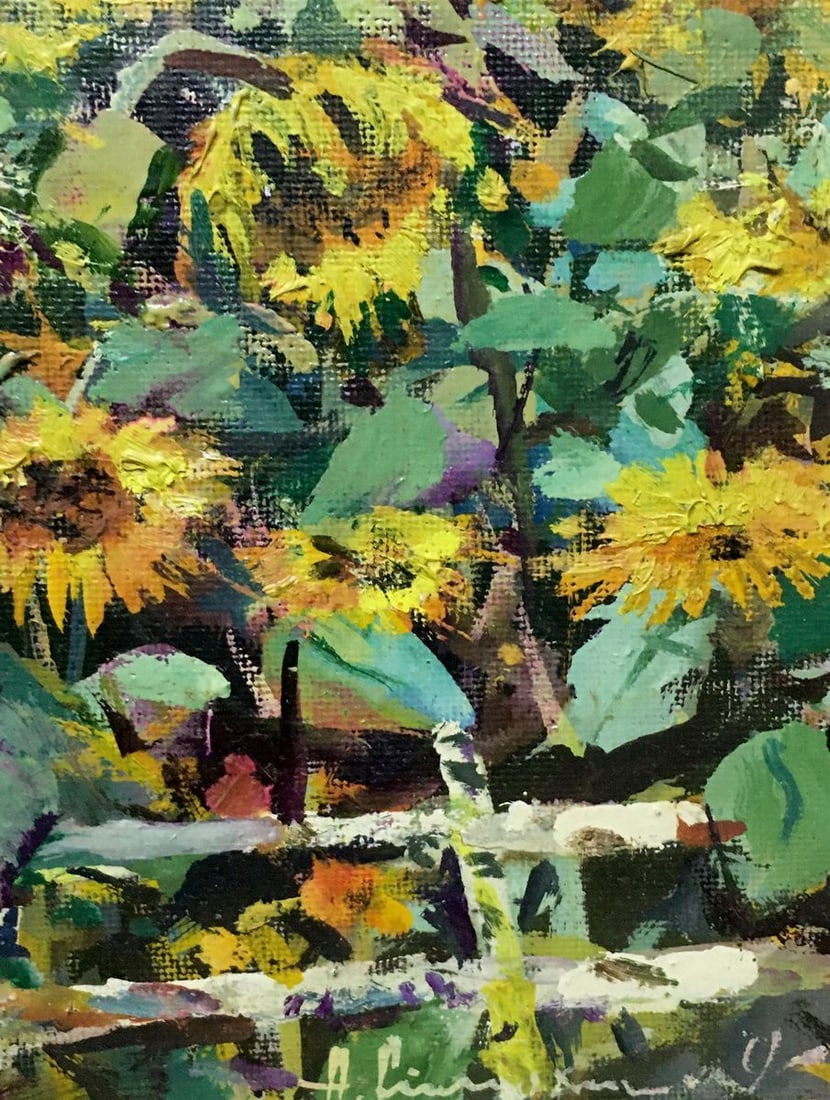 Oil painting Near the house N. Samokhin - 3