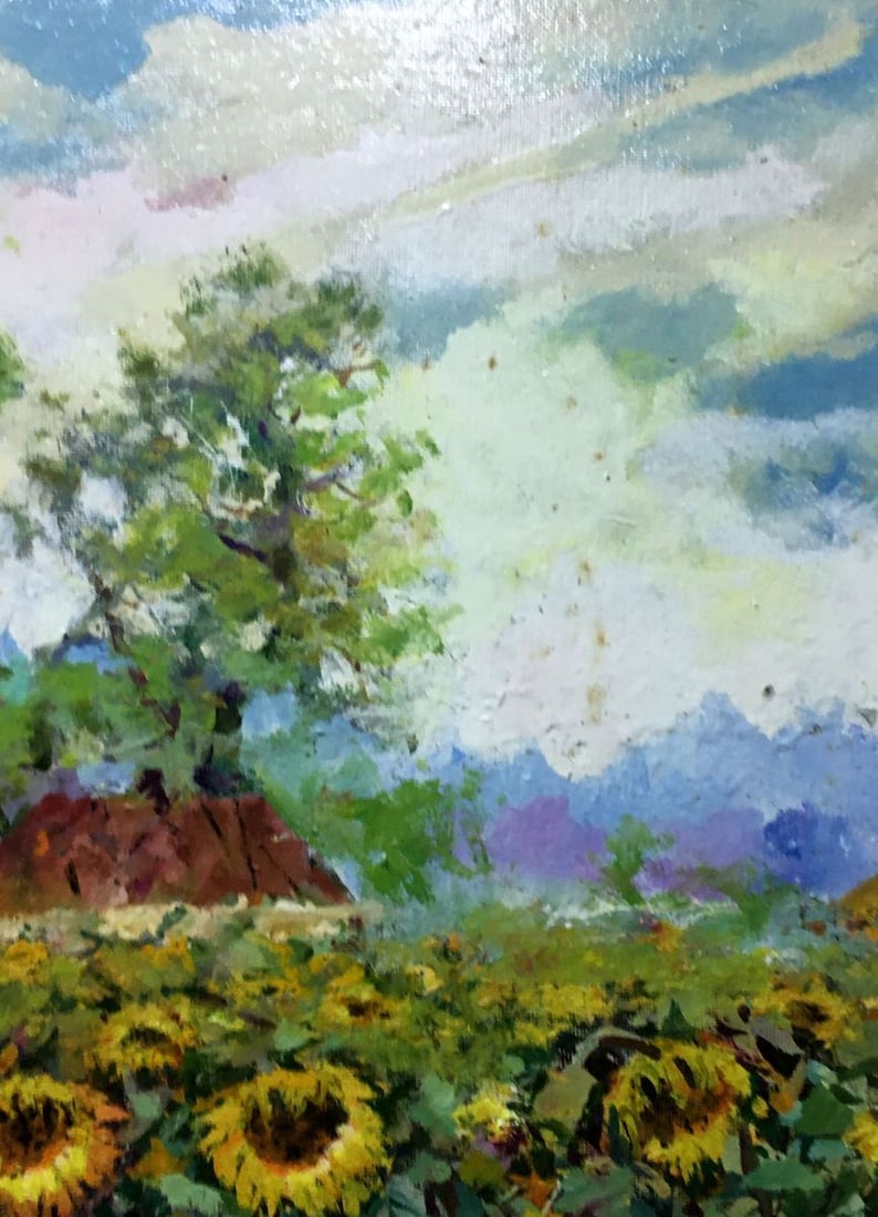Oil painting Near the house N. Samokhin - 7