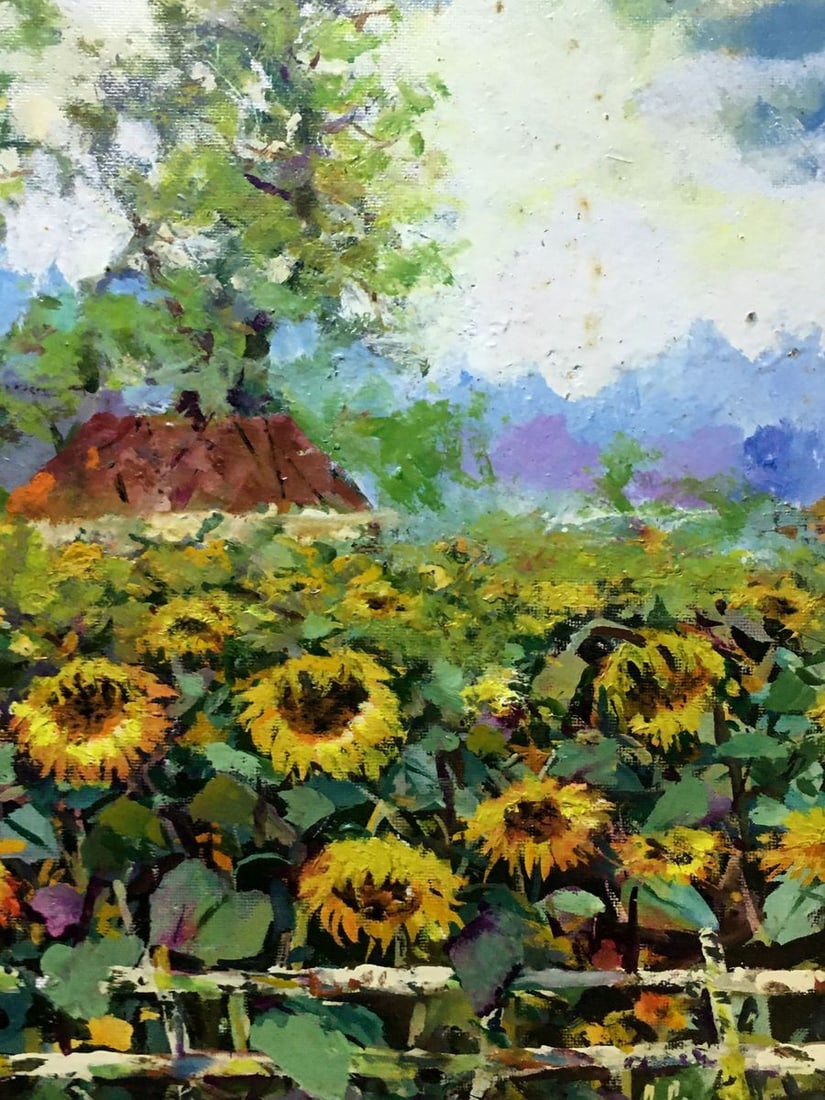 Oil painting Near the house N. Samokhin - 8