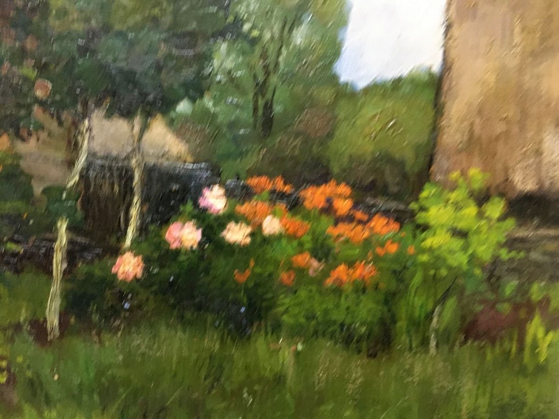Oil painting Flowers near the house Ivan Kirillovich Tsyupka - 5