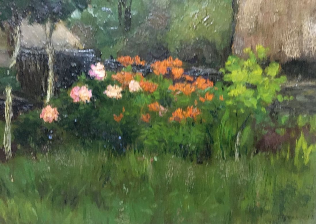 Oil painting Flowers near the house Ivan Kirillovich Tsyupka - 7