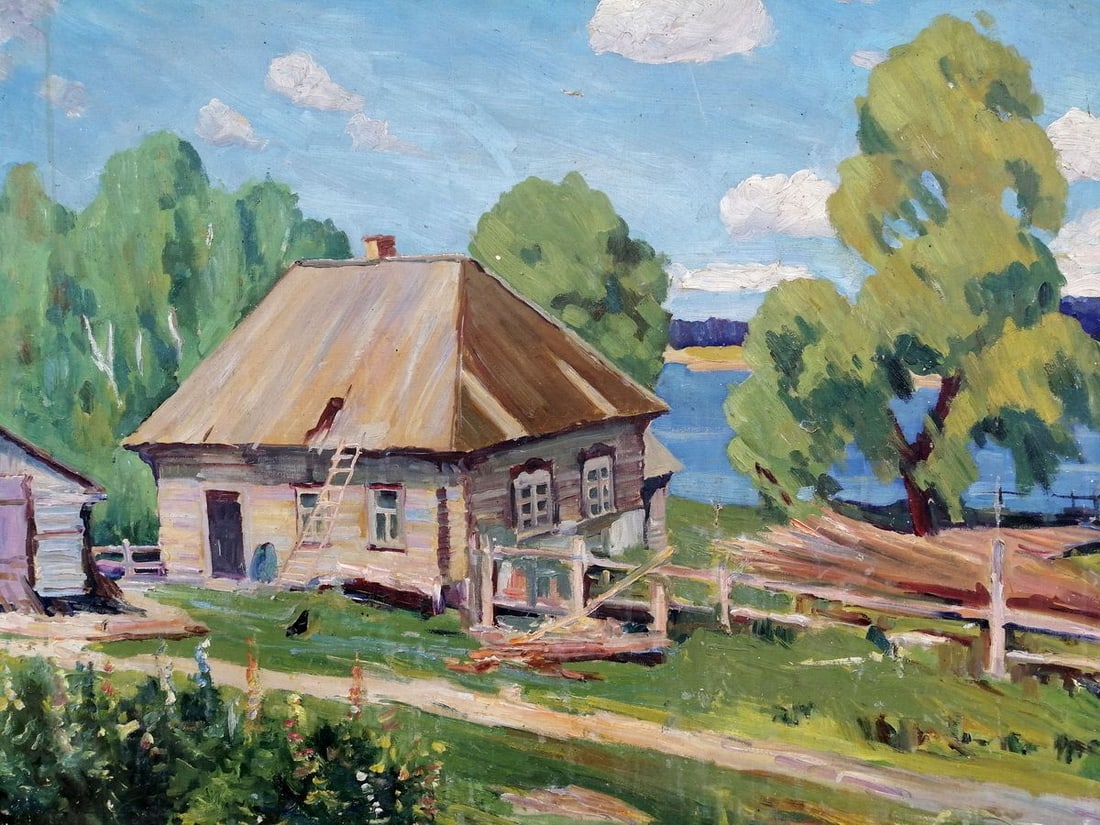 Oil painting Rural landscape Unknown artist - 2