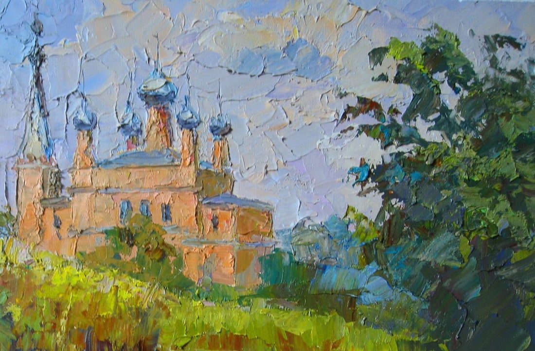 Oil painting Temple of the Epiphany Serdyuk Boris Petrovich - 4