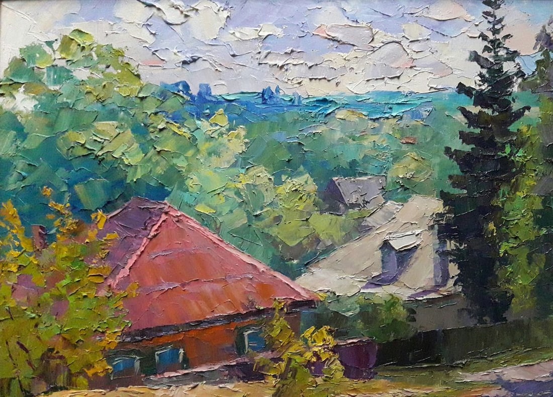 Oil painting District Cherednikov Serdyuk Boris Petrovich - 5