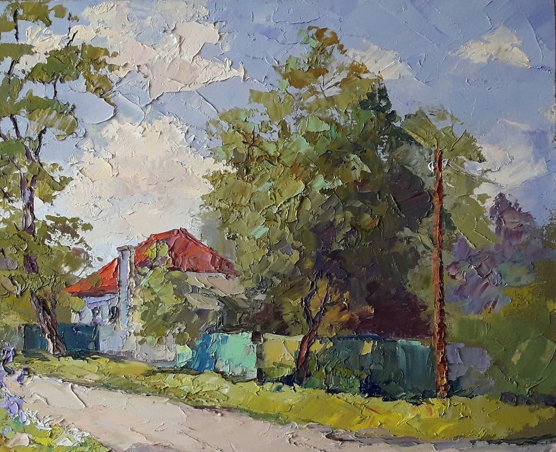 Oil painting House with a red roof Serdyuk Boris Petrovich - 3