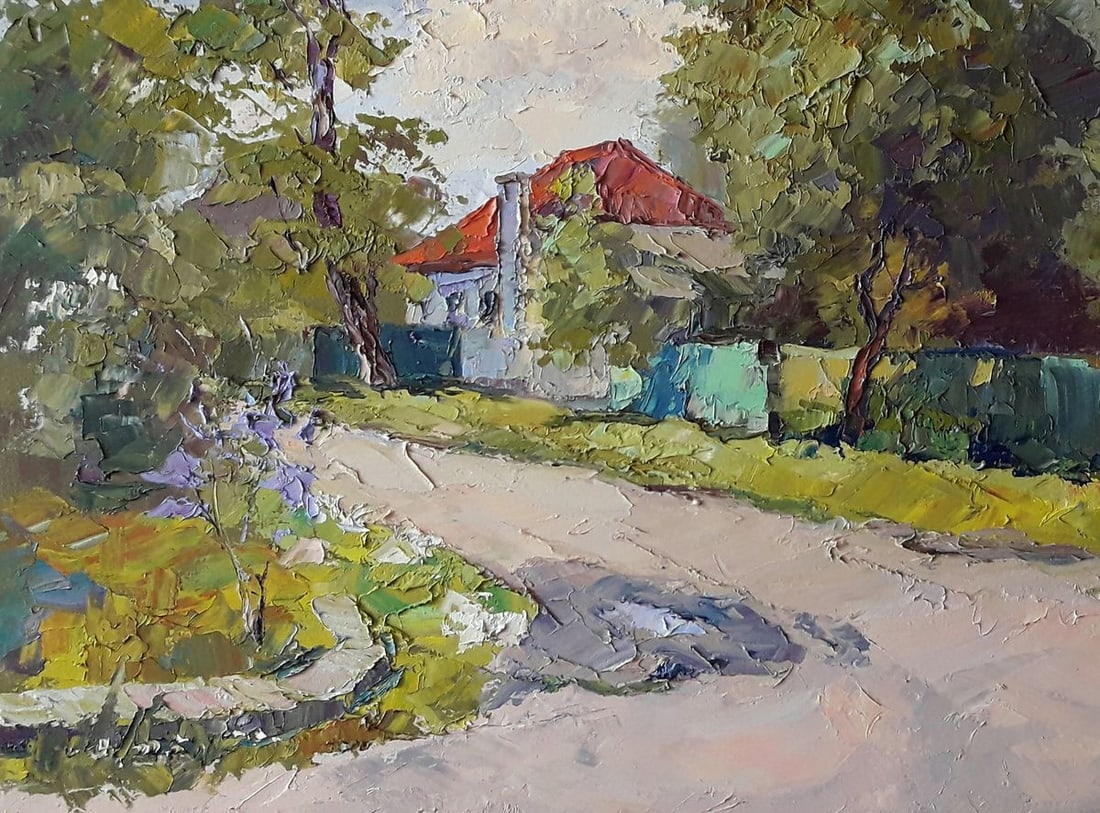 Oil painting House with a red roof Serdyuk Boris Petrovich - 4
