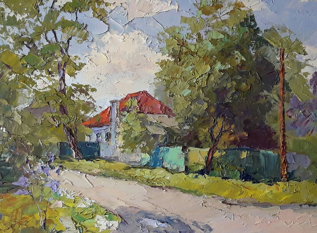 Oil painting House with a red roof Serdyuk Boris Petrovich - 5