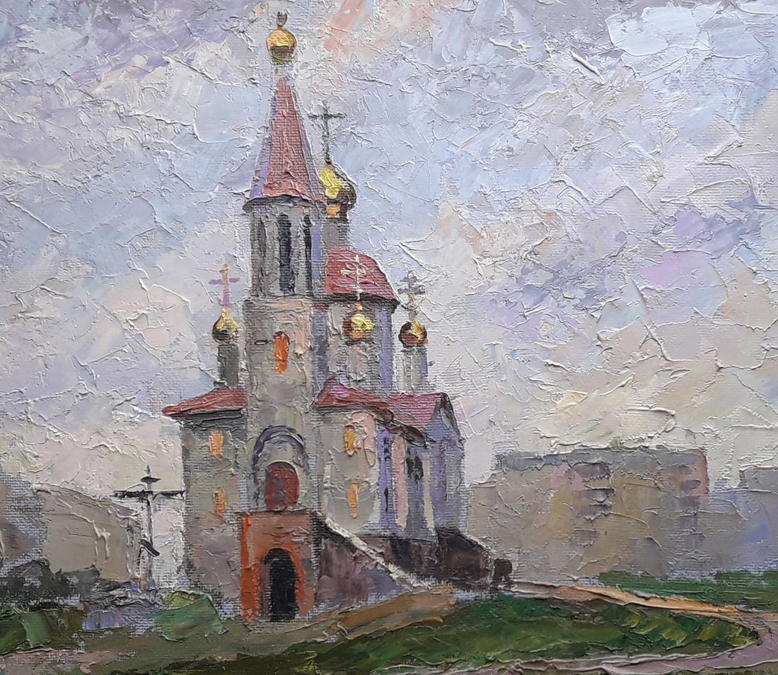 Oil painting Temple near the river Serdyuk Boris Petrovich - 4