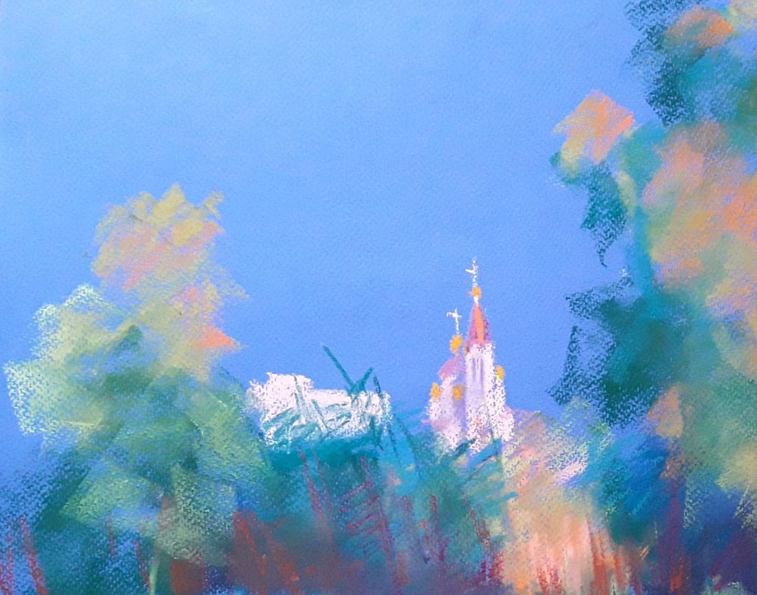 Pastel painting Dinner. Temple Serdyuk Boris Petrovich - 2