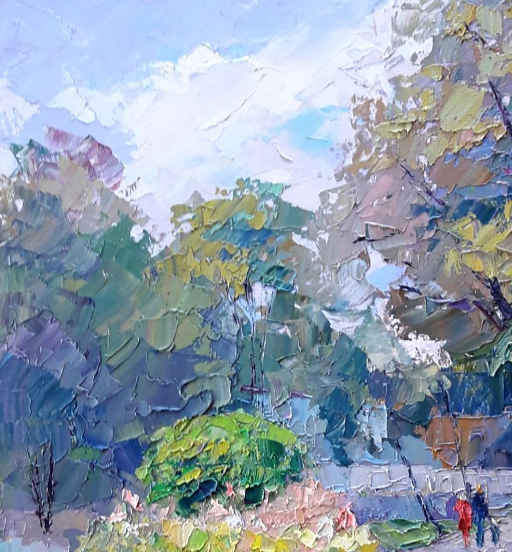 Oil painting Flowerbed fountain Serdyuk Boris Petrovich - 2