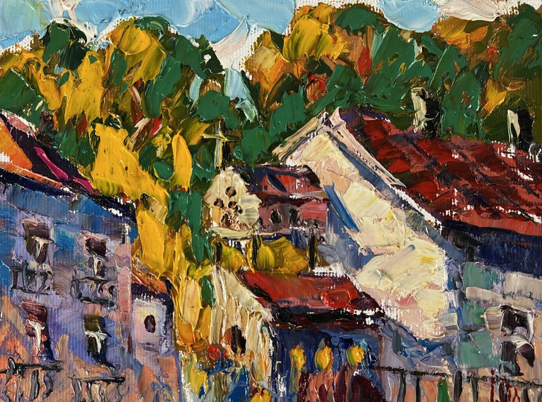 Oil painting Old city courtyard Oleksiy Ivanyuk - 3