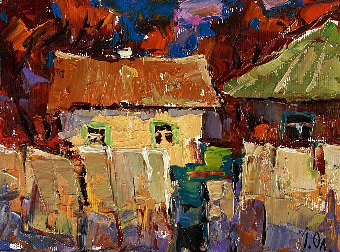 Oil painting A warm village evening Oleksiy Ivanyuk - 3