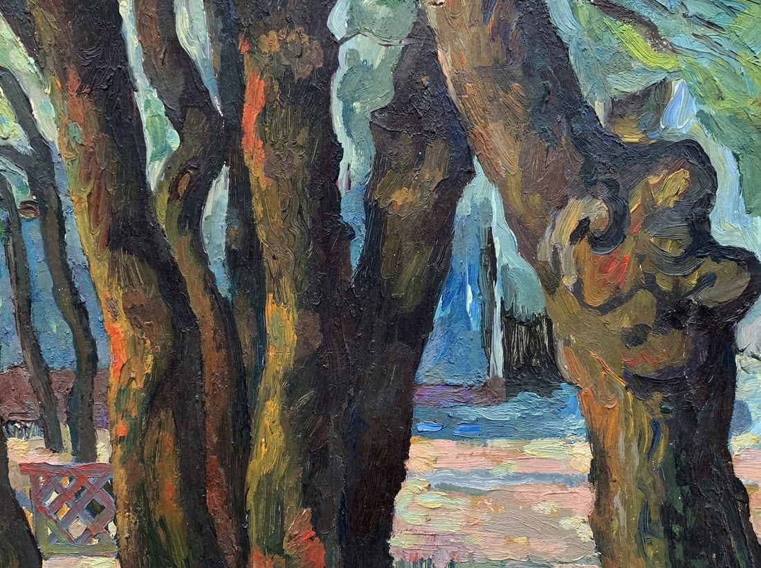 Oil painting In the summer garden Gennady Soldatov - 7