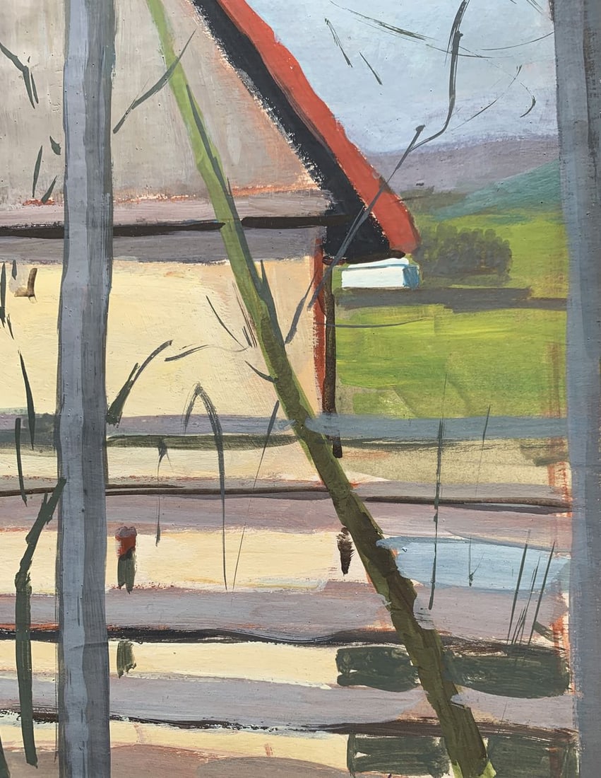 Pastel painting Overlooking the village Ivan Tsyupka - 4