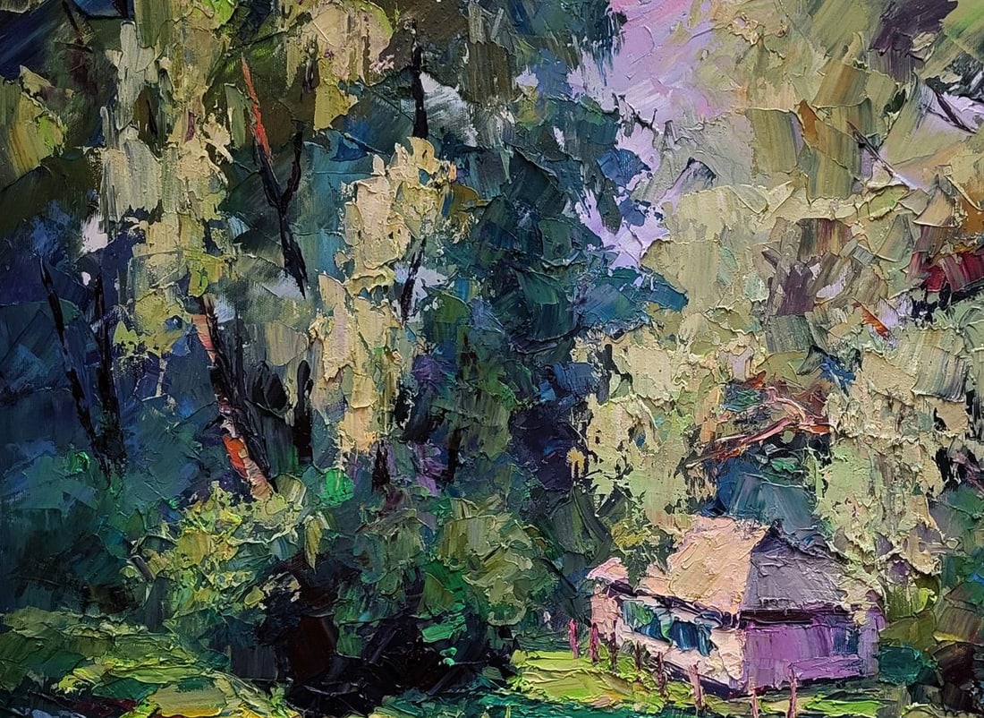 oil painting House among greenery Boris Serdyuk - 4