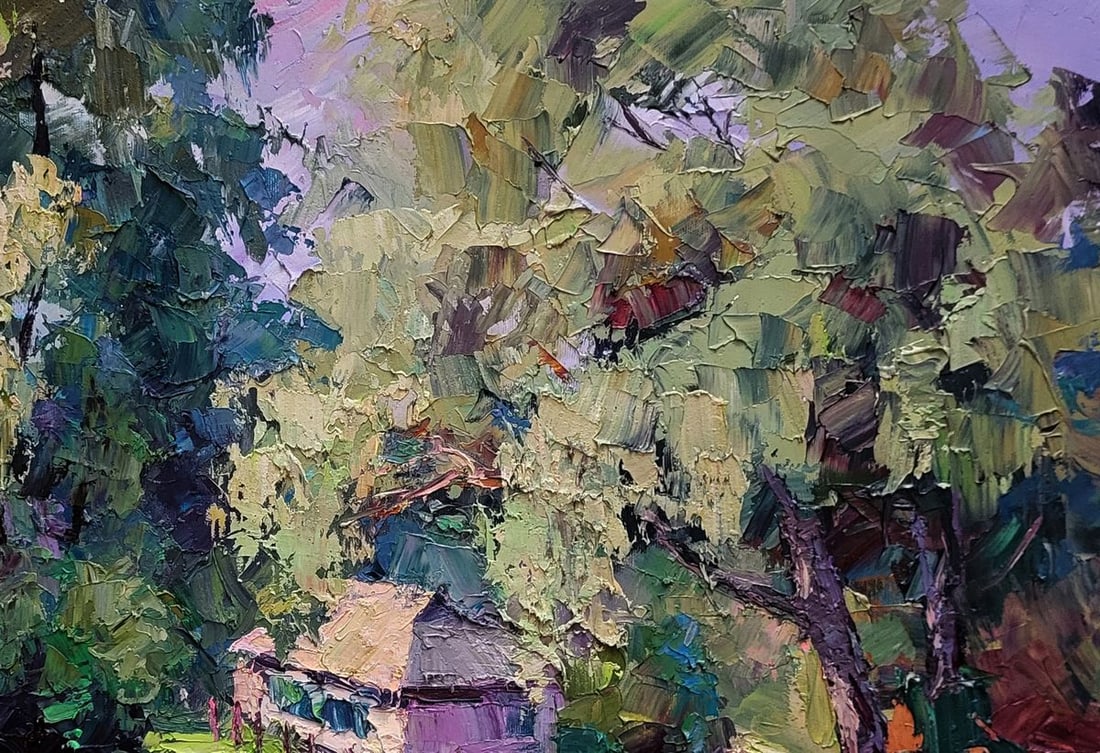 oil painting House among greenery Boris Serdyuk - 5