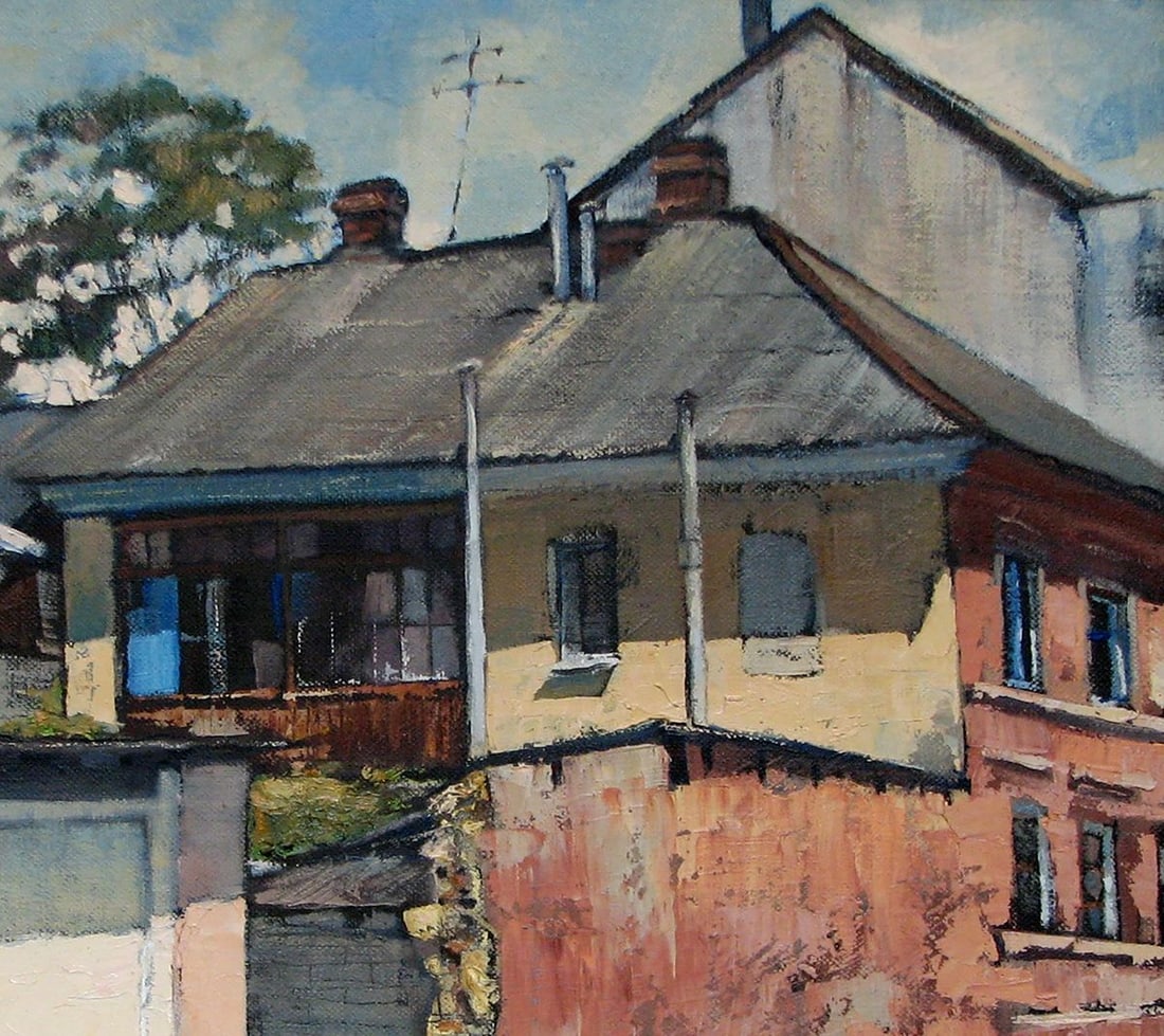 Oil painting Quiet streets of the city Oksana Osnach - 3