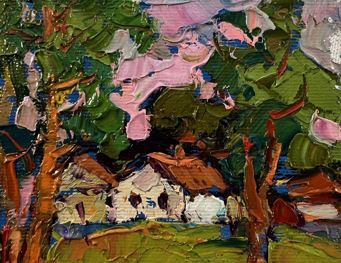 Oil painting On the edge of the village Oksana Ivanyuk - 4