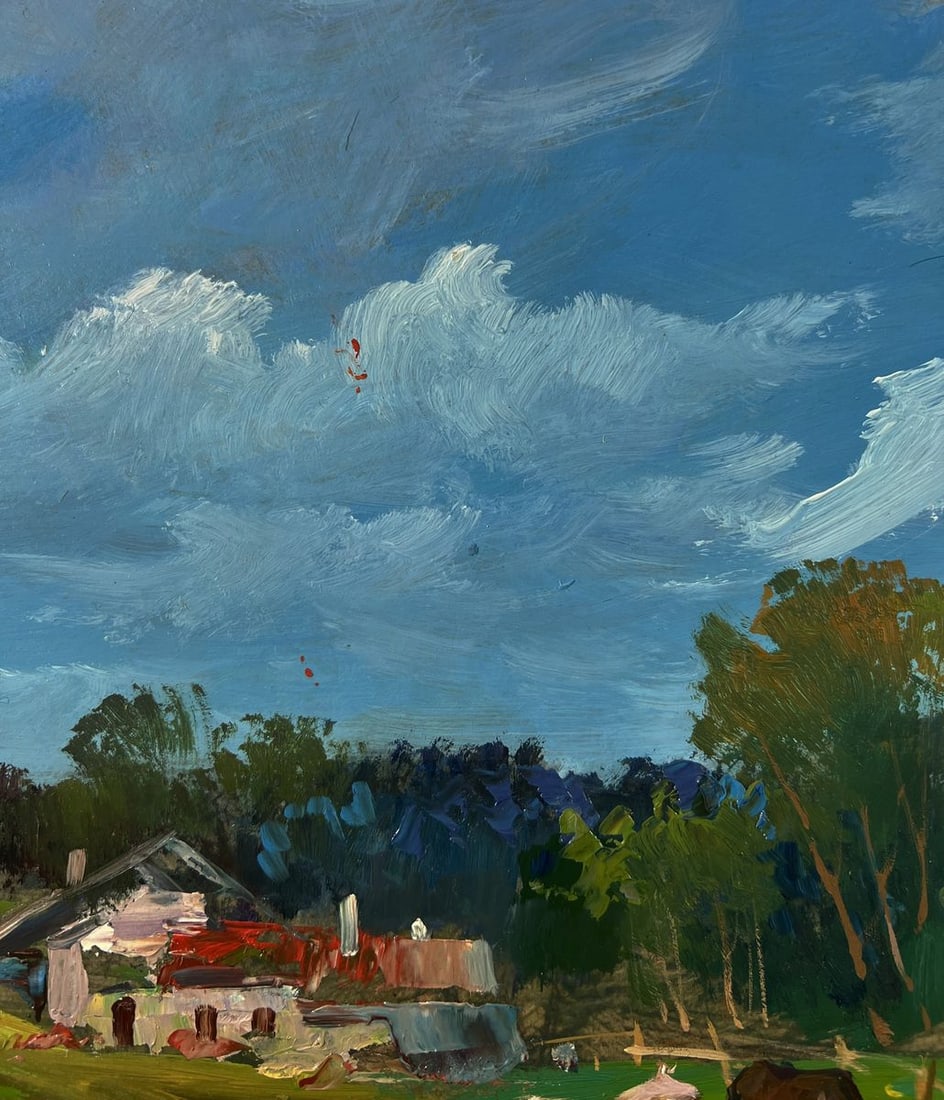Oil painting Village with horses Yuriy Suprunchuk - 5