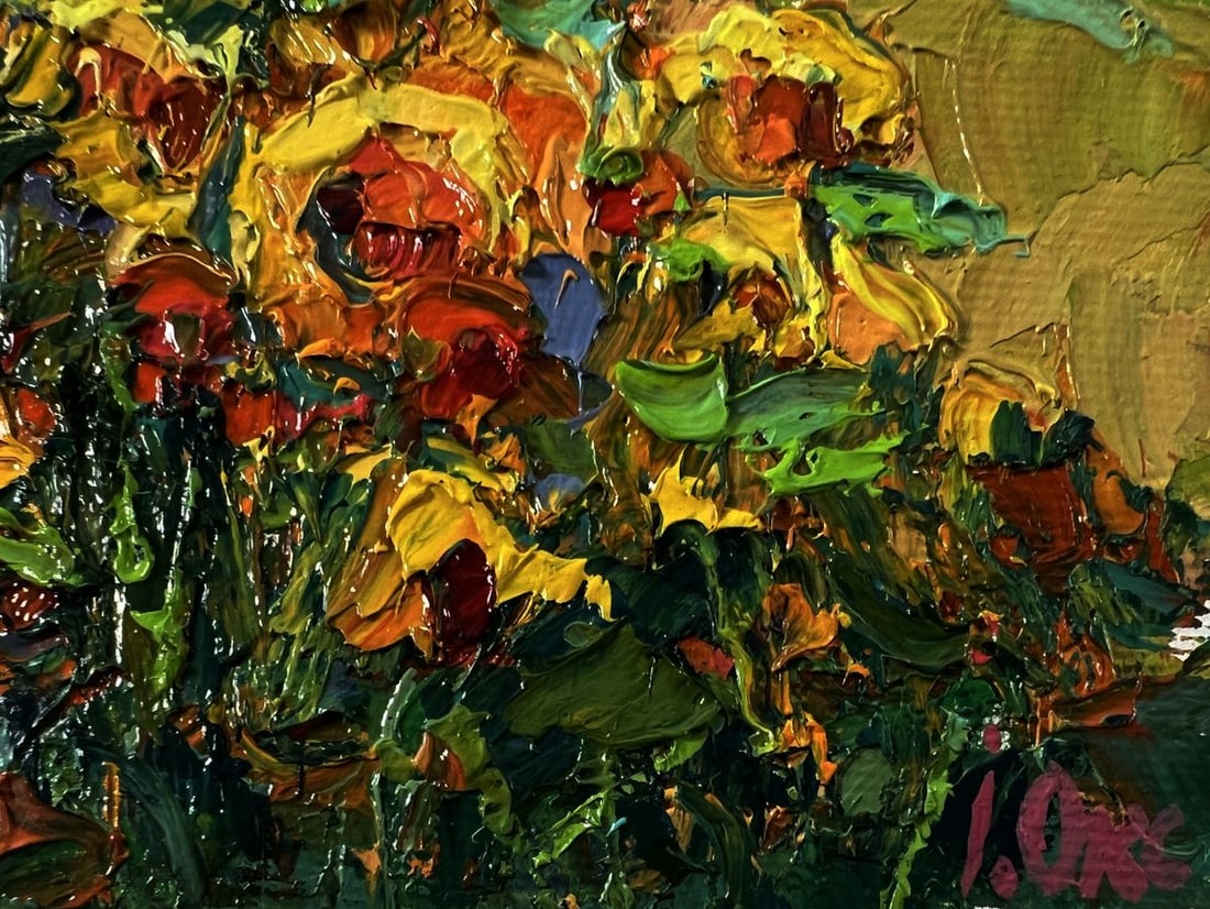 Oil painting Rural sunflowers Oksana Ivanyuk - 5