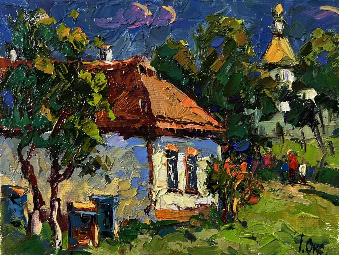 Oil painting Weekend in the village Oksana Ivanyuk - 3